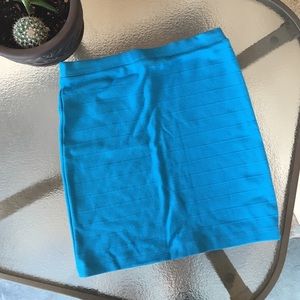 Turquoise mini skirt