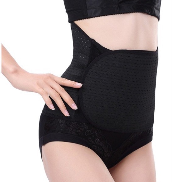 Black breathable waist trainer/ corset - Picture 1 of 4
