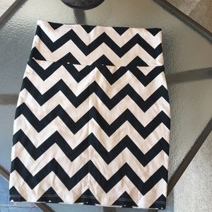 Chevron striped skirt