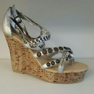 Womens Brand New Wild Diva High Heel Cork Wedges