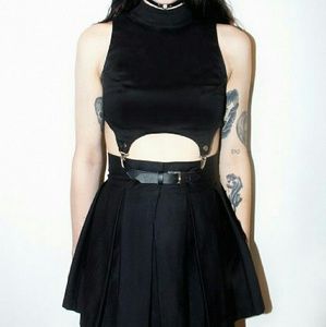 Deandri Black Suspender Top and Nancy Skirt
