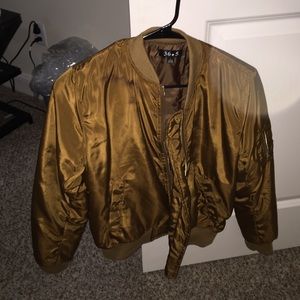 Brown bomber jacket