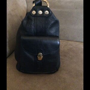 🔹NWOT black leather Valentina shoulder bag🔹