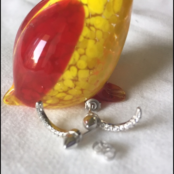 NWT Jardin Spike Silver Tone Earrings - Picture 3 of 4