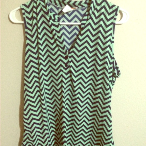 Mint chevron shirt