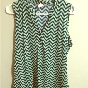 Mint chevron shirt