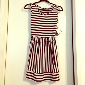 Black and white stripe dress