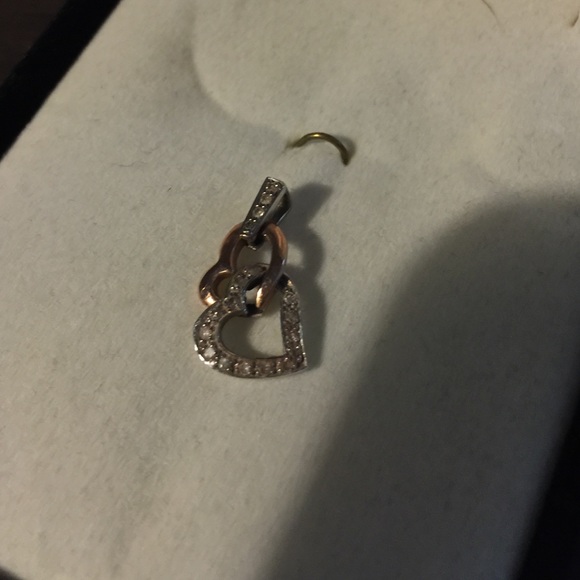 Rose gold and diamond heart