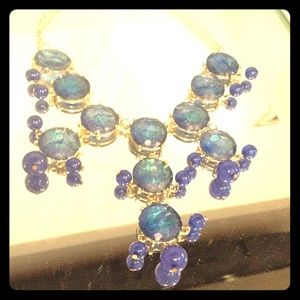 Blue bauble necklace