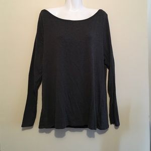 Old Navy Long Sleeve Boatneck in Charcoal