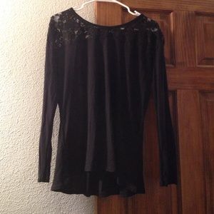 Black blouse, lace on top