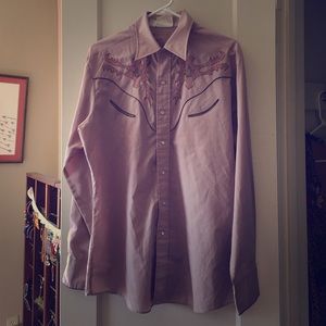Lavender western men's shirt