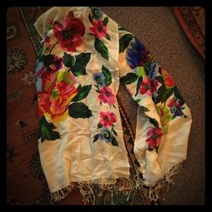 Anthropologie Floral Scarf