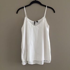Two tier textured tank top