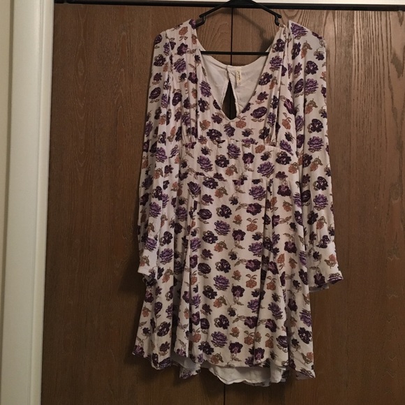 Floral cream mini dress