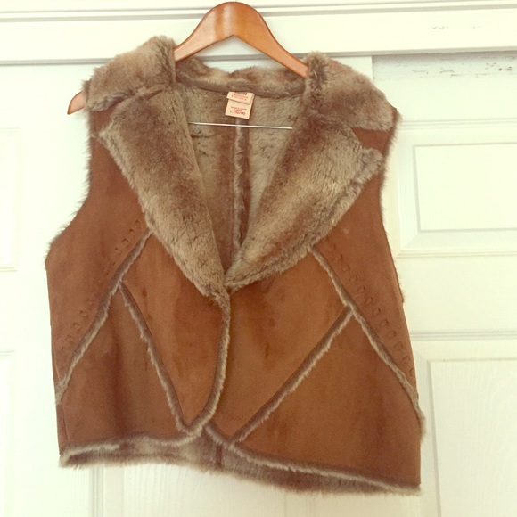 Faux Suede Fur lined Vest