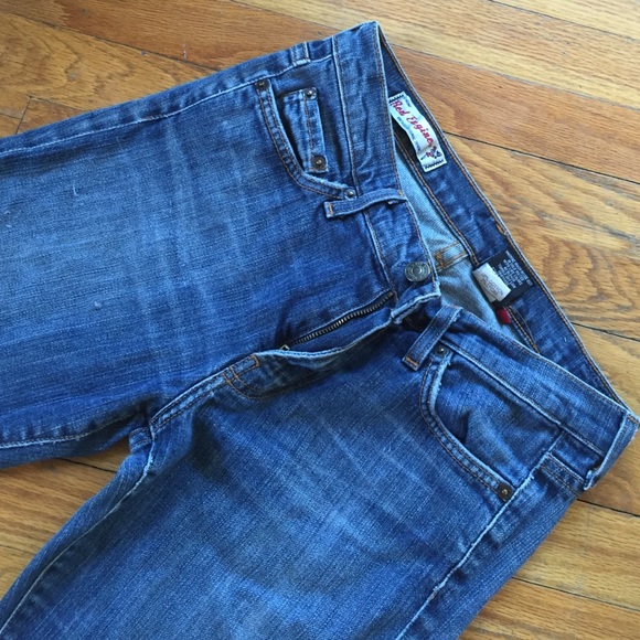 Buckle Red engine sz 28 cute blue boot cut jeans