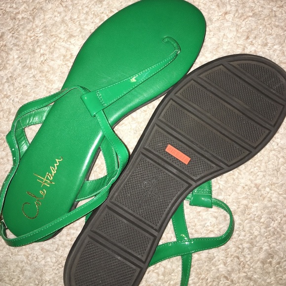 Green summer sandals
