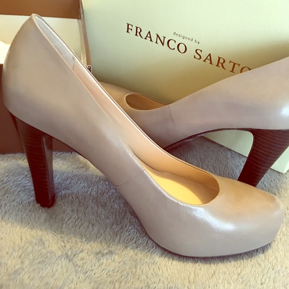 Franco Sarto Beige High Heel Shoes