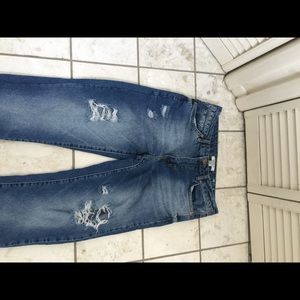 High waisted denim jeans