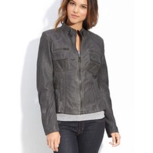 Bod & Christensen Grey Leather Jacket