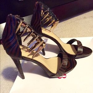 Black and Brown heels from Just Fab