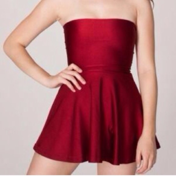 American apparel nylon tricot high waist skirt