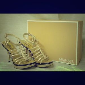 MICHAEL Michael Kors Gold Strappy Platform Sandal