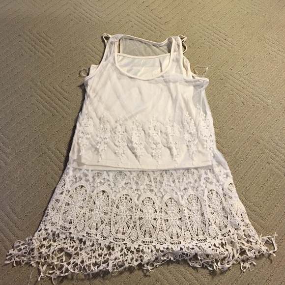 Lace off white dress