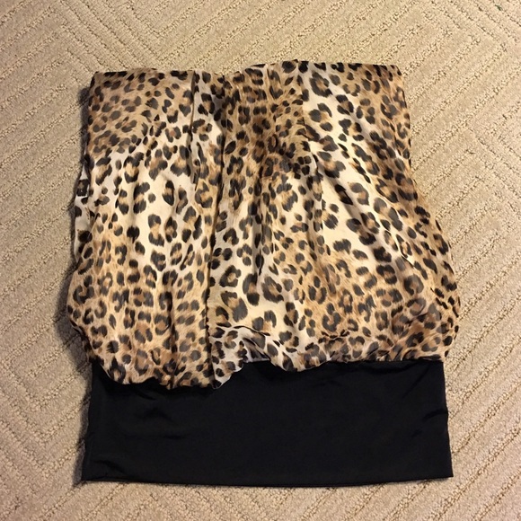 Animal print tube top