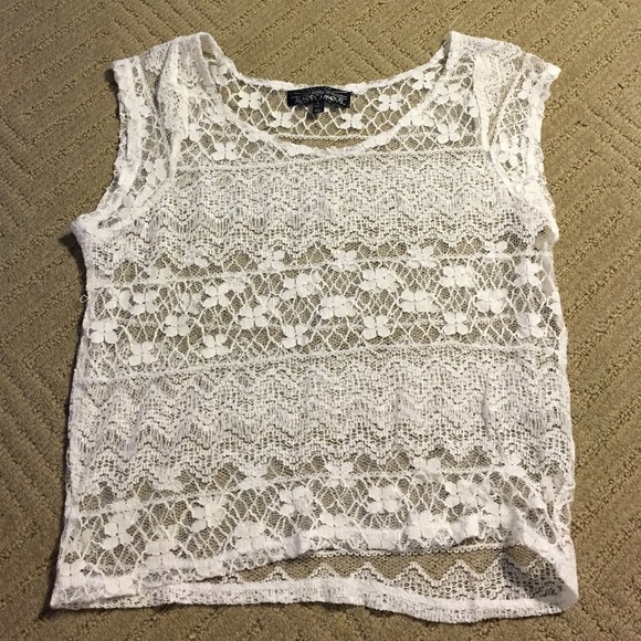 Sleeveless white blouse