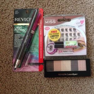 False eyelash mascara eyeshadow