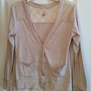 Lace top cardigan
