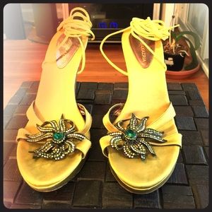 BCBG Max Azria jeweled wedge.