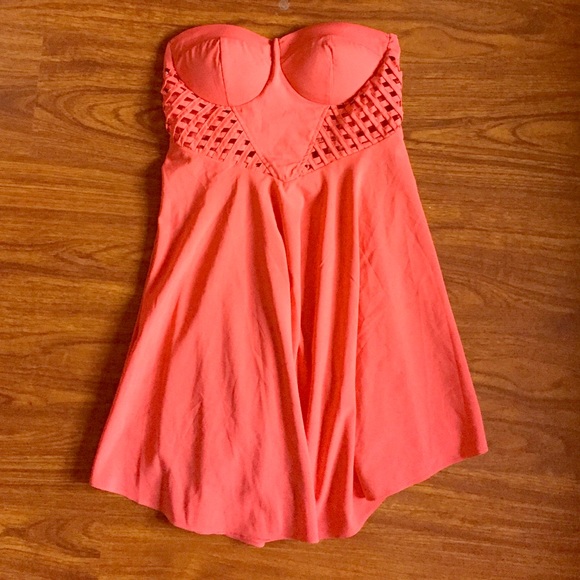 Red, orange dress