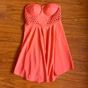 Red, orange dress