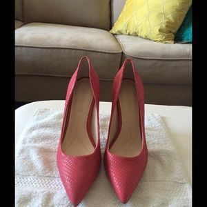 Leather upper high heels