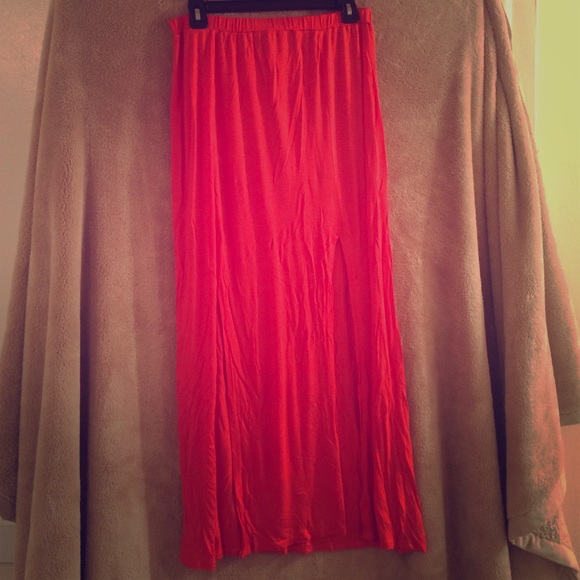 Orange Maxi skirt