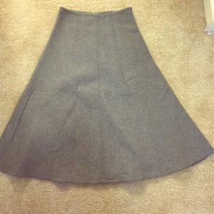 100% wool long A-style skirt