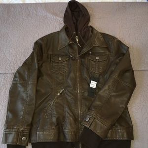 Faux Leather Jacket XL