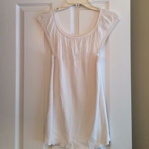 White capped sleeve blouse