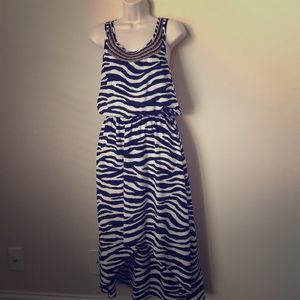 MICHAEL Michael Kors high low zebra tank dress