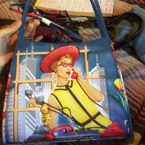 Vintage comic-like purse.