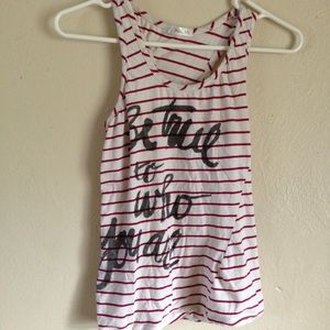 Stripped "Be True to Who You Are" Tank