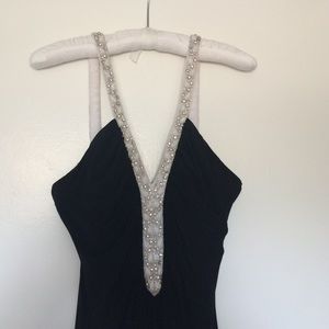 Long black evening dress