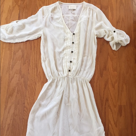 ❌GIFTED Yumi Kim silk front button shirt dress. XS - Picture 1 of 2