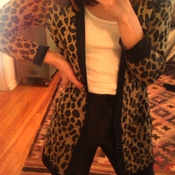 Leopard cardigan by Reverse Sz small