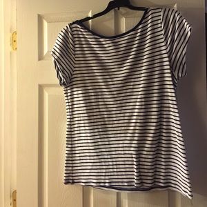 Old Navy Blue & White Stripped T