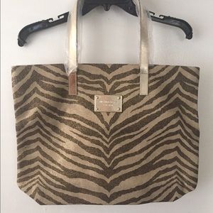 Michael kors gold tote bag