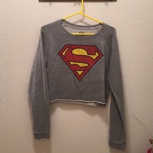 Superman crop sweater